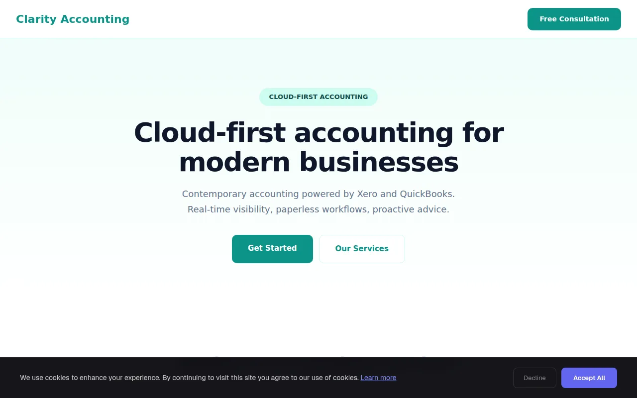 Modern Accounts theme preview