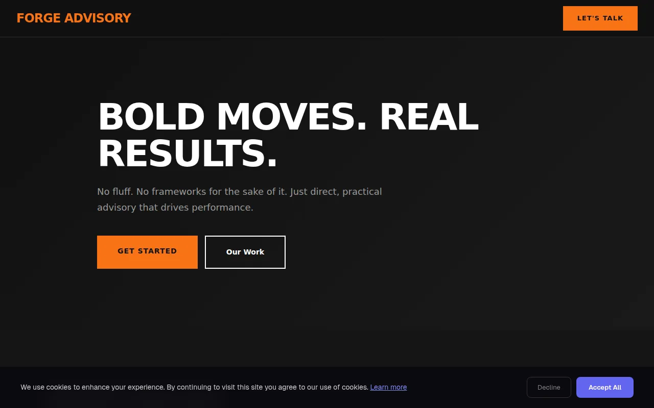 Bold Advisory theme preview