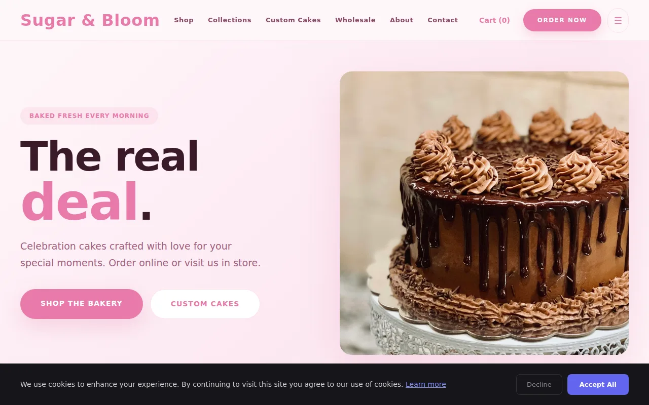 Cake Maker theme preview