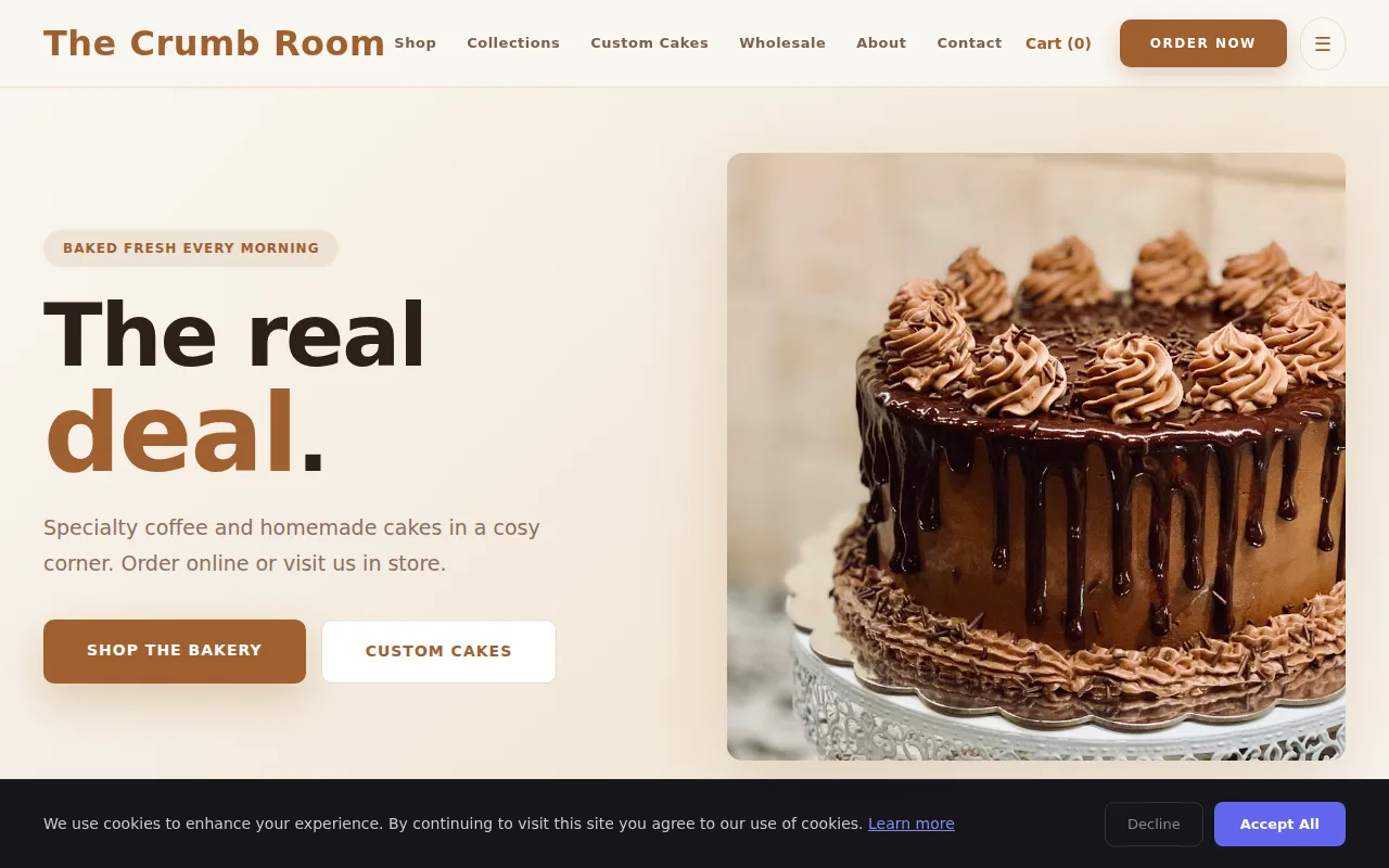 Coffee & Cake theme preview