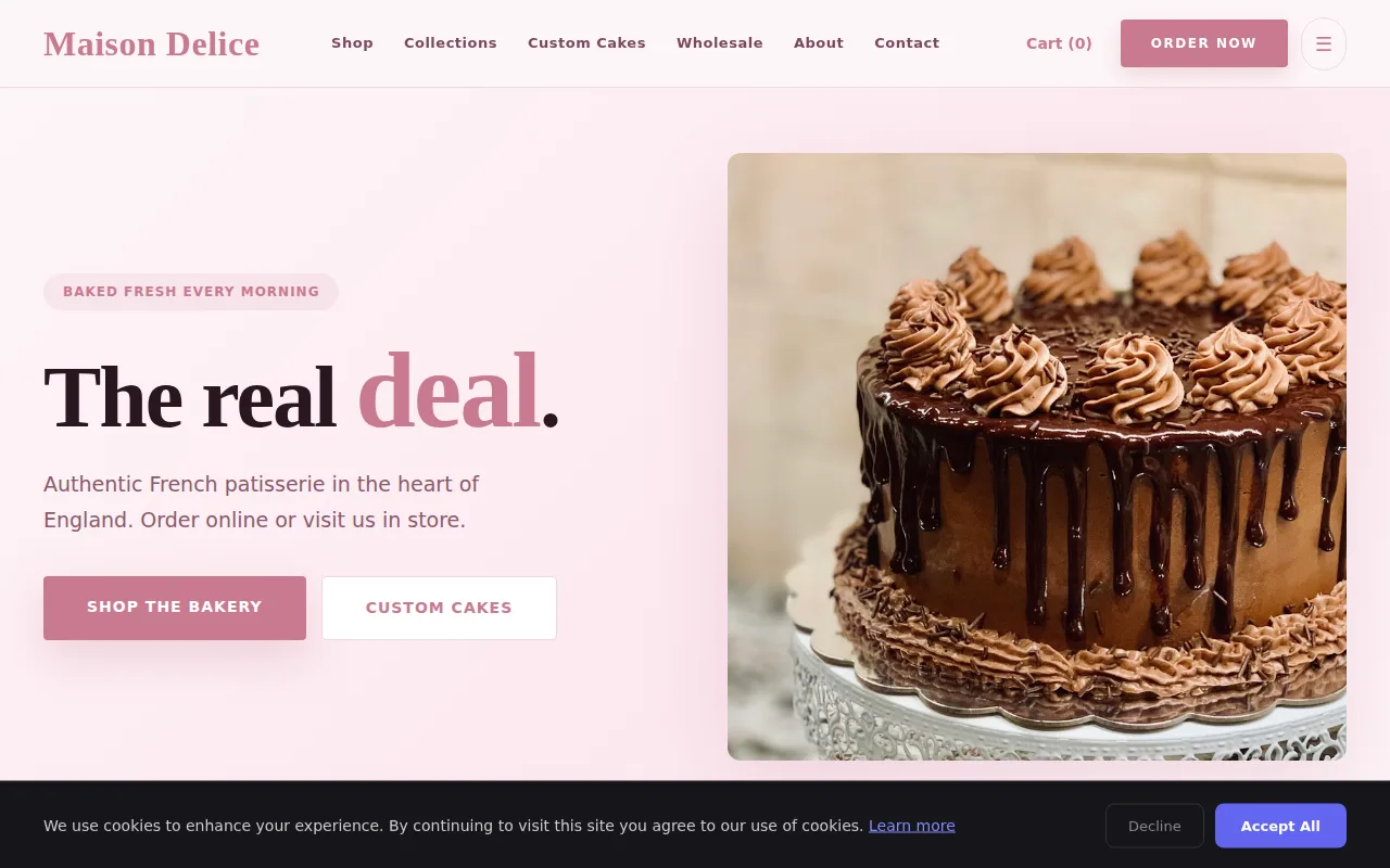 French Patisserie theme preview