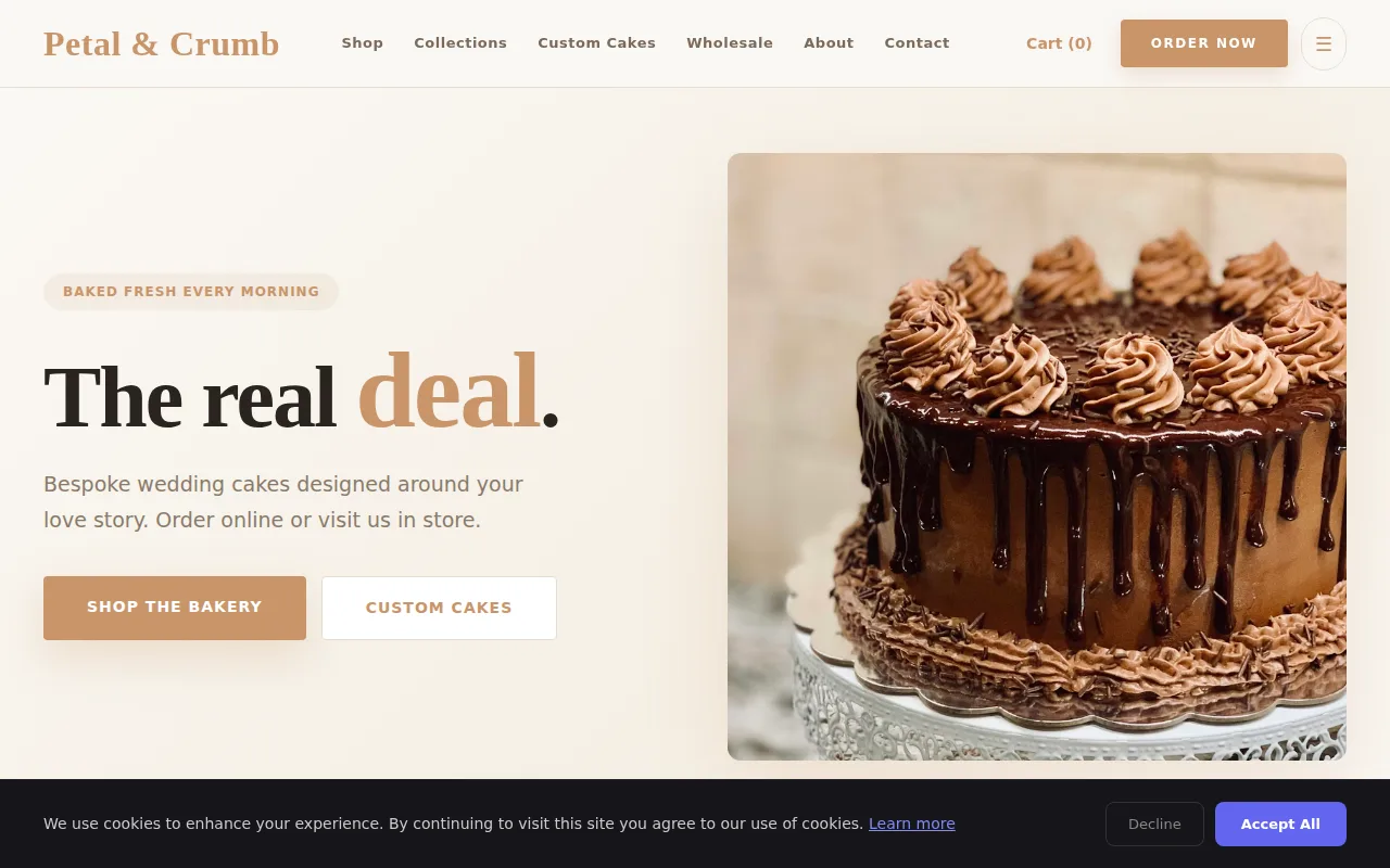 Wedding Cakes theme preview