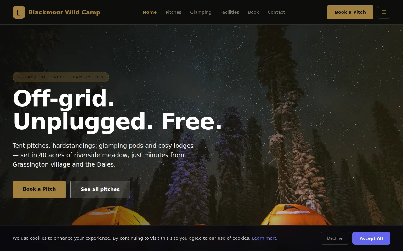 Wild Camping theme preview