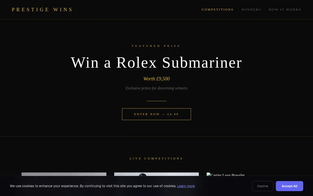 Luxury Prize theme preview