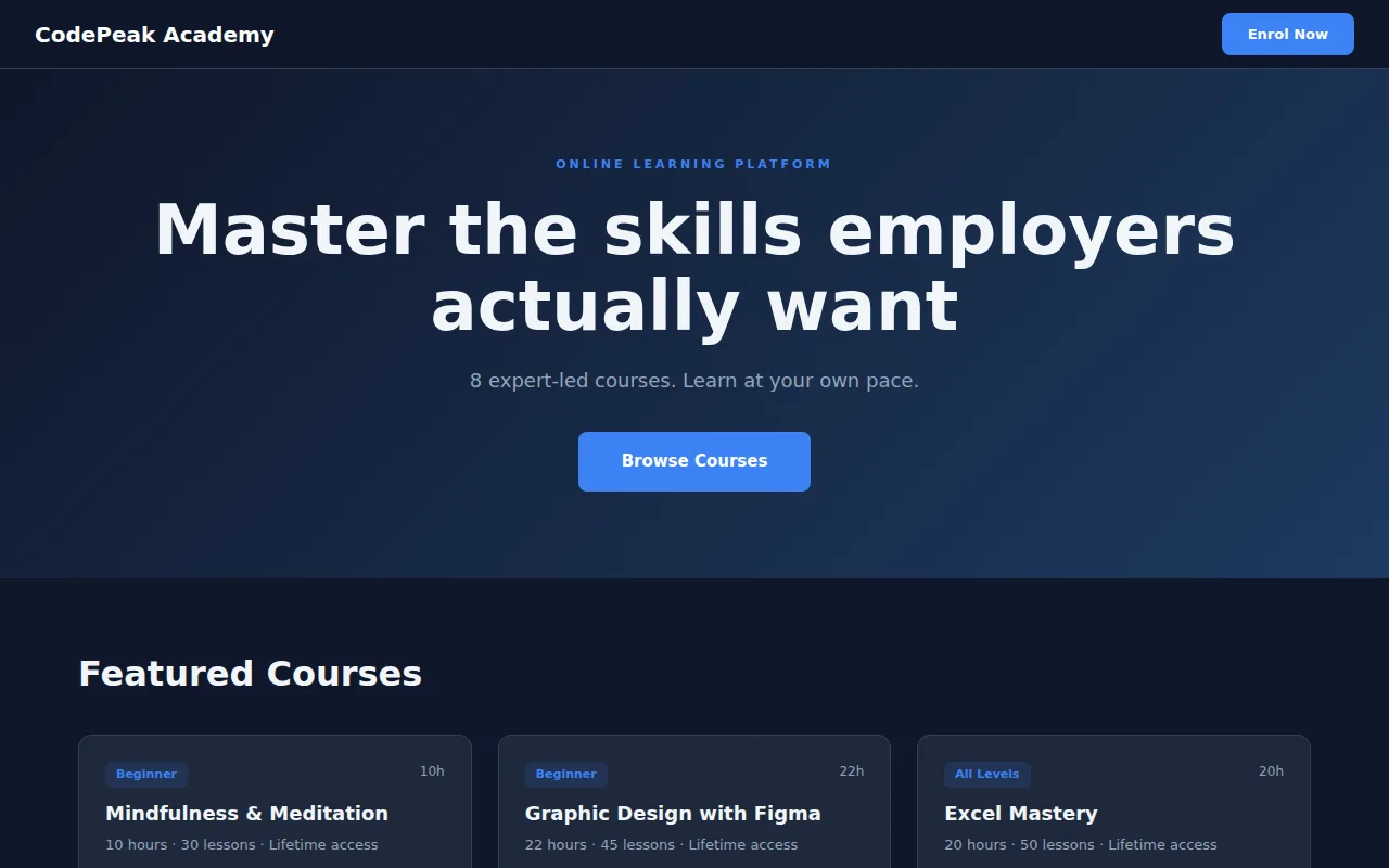 Creative Course theme preview