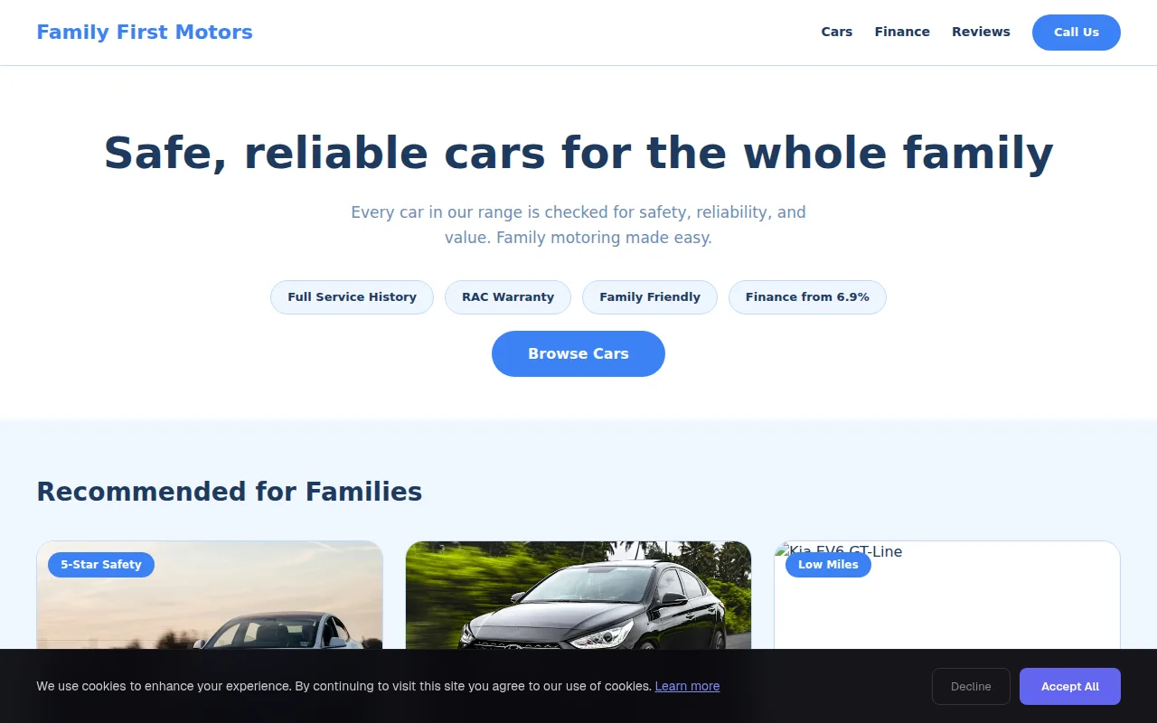 Family Cars theme preview