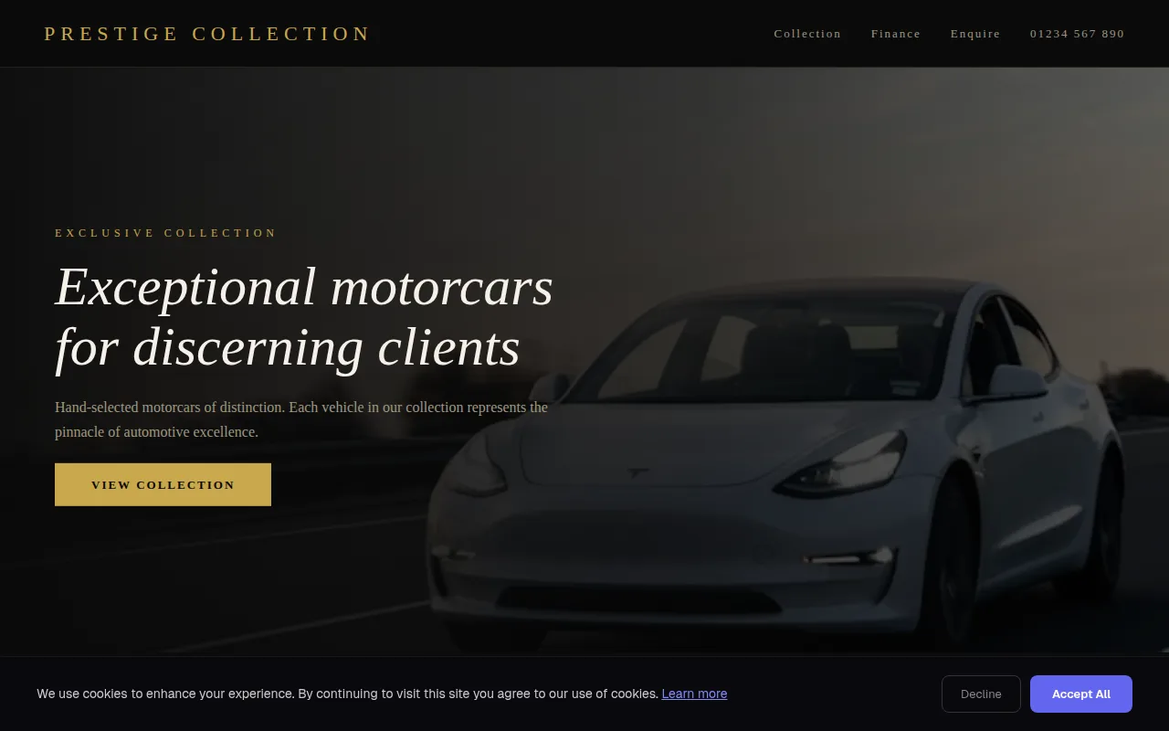 Luxury Motors theme preview