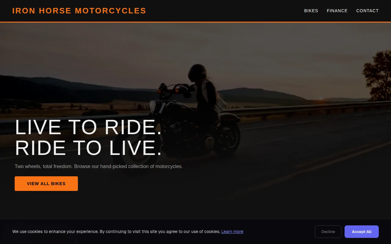 Motorcycle Dealer theme preview