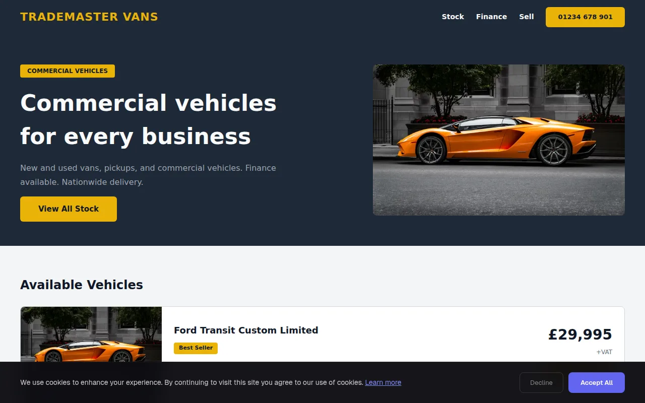 Van Centre theme preview