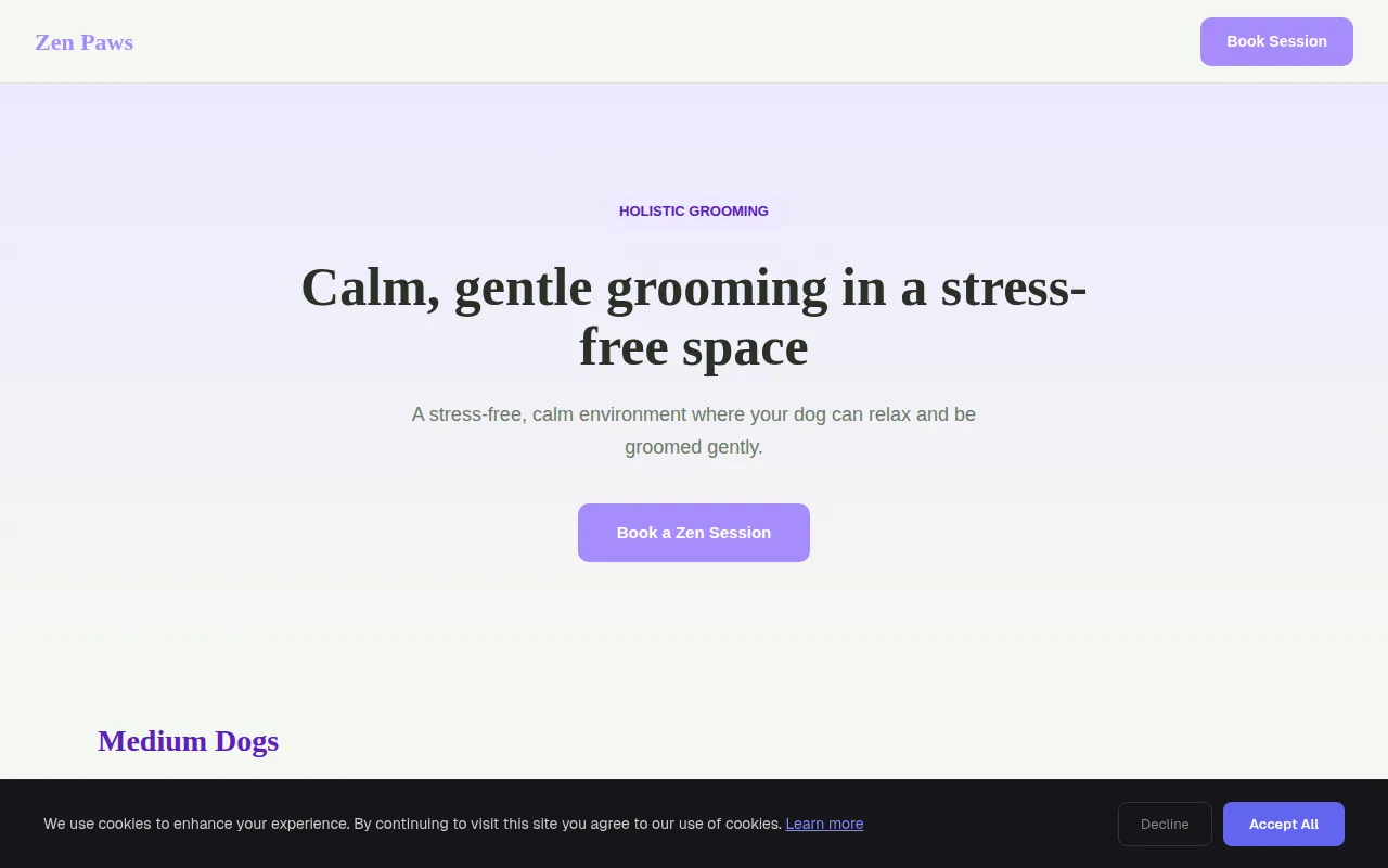 Holistic Groomer theme preview