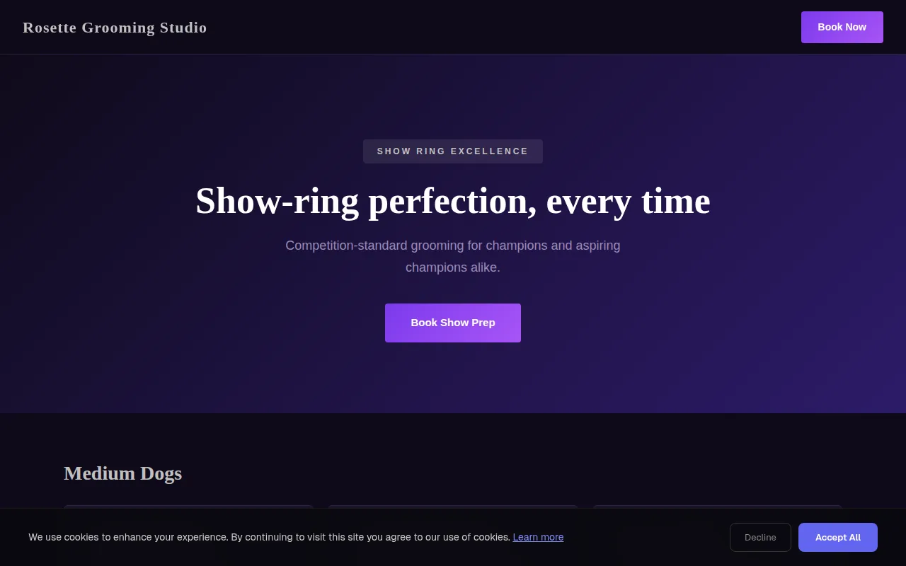 Show Grooming theme preview