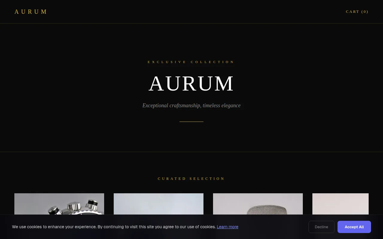 Luxury Goods theme preview