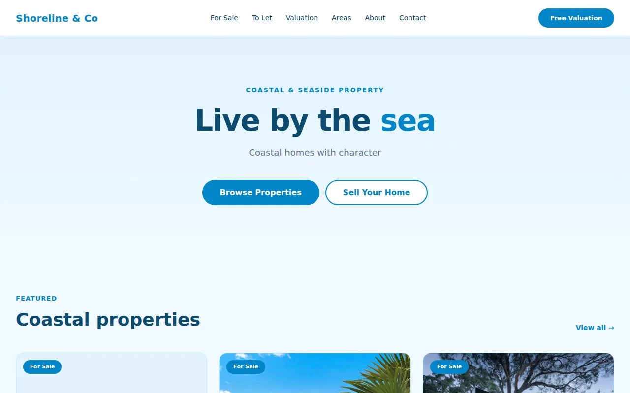 Coastal Property theme preview