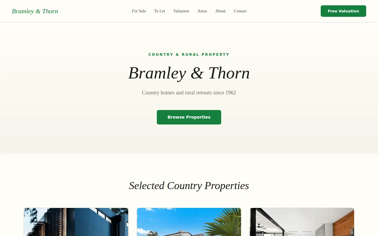 Country Homes theme preview