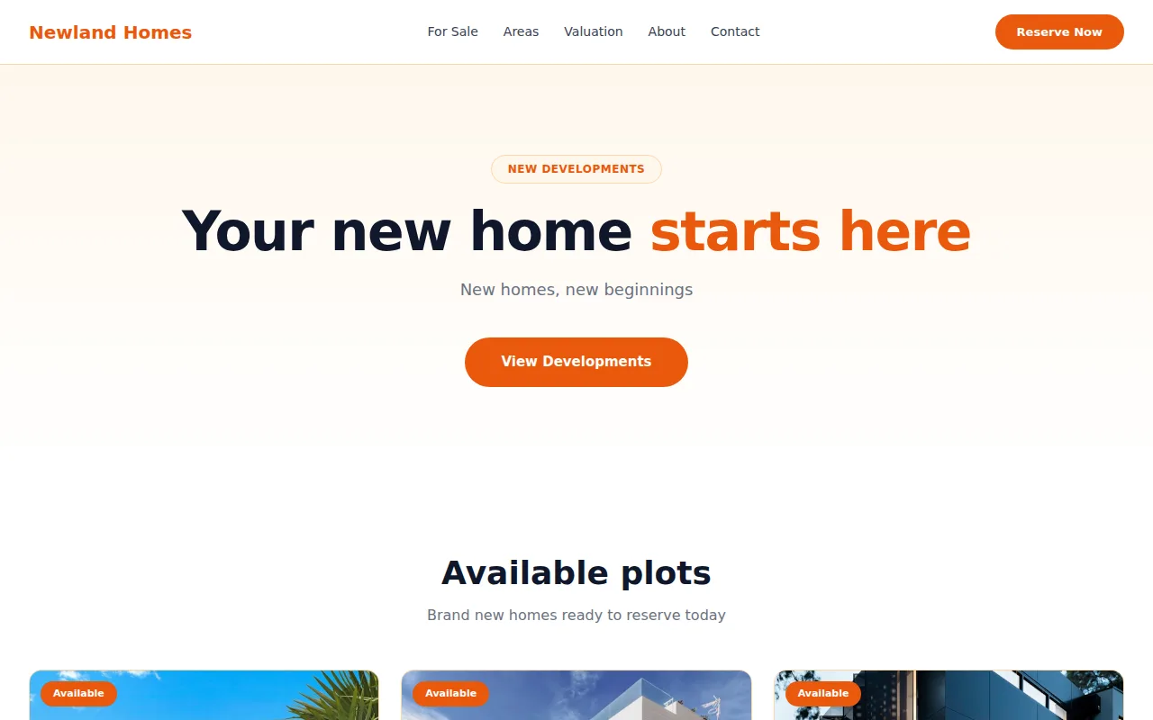 New Builds theme preview
