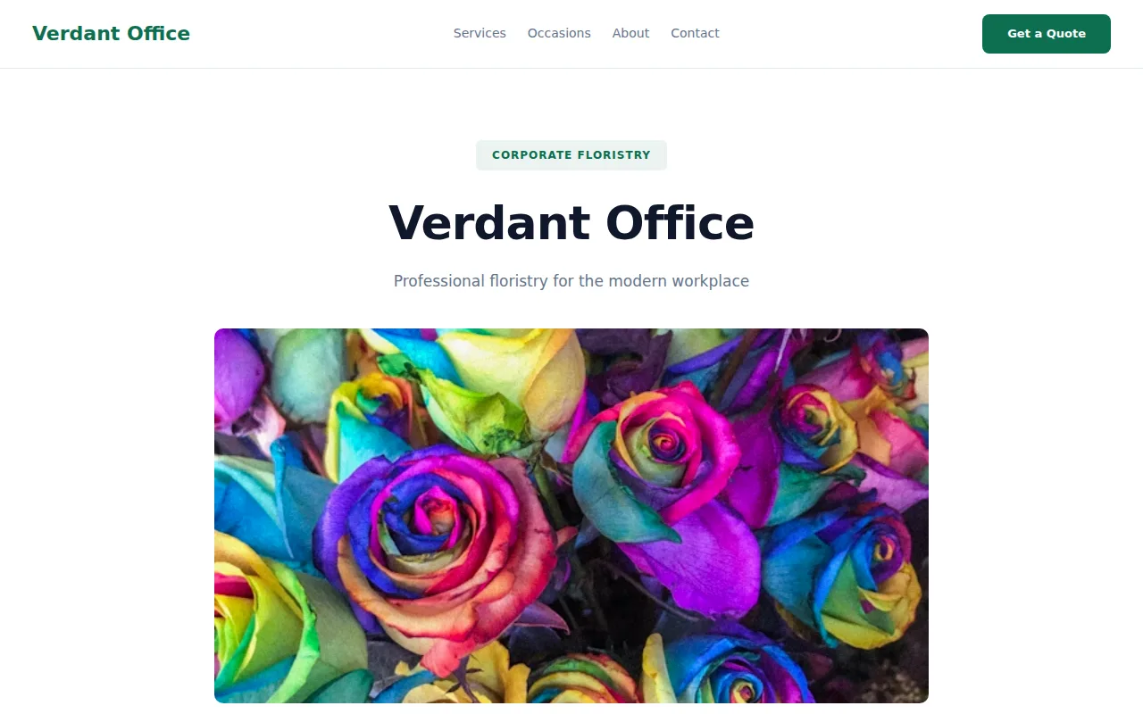 Corporate Flowers theme preview