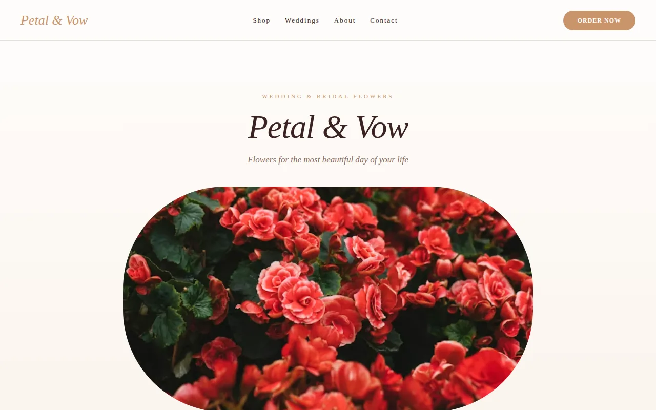 Wedding Florist theme preview