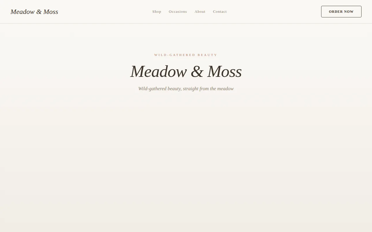 Wildflower theme preview