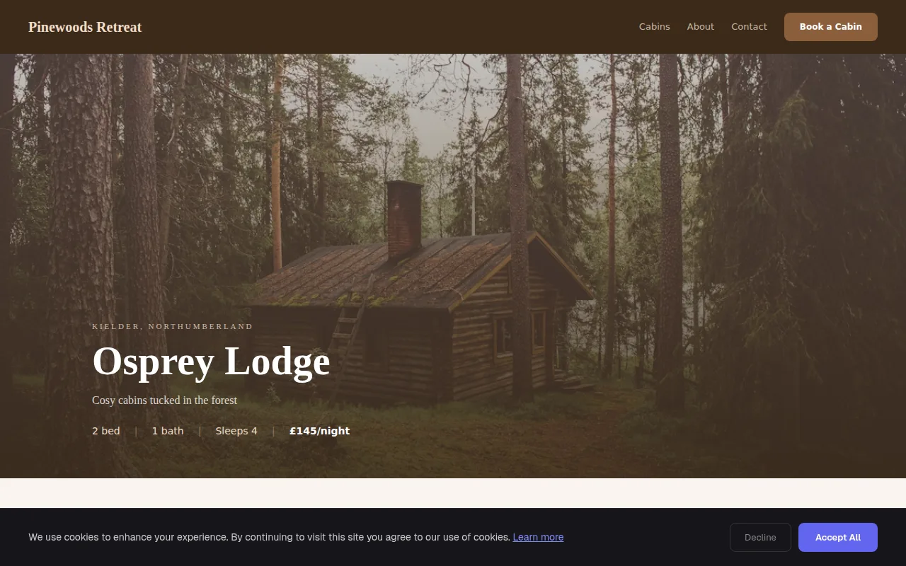 Log Cabin theme preview