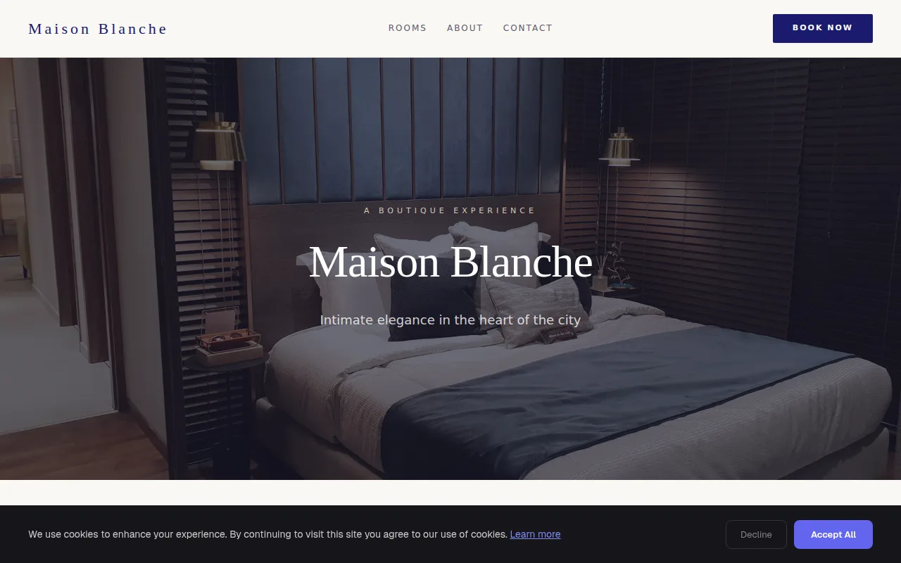Boutique Hotel theme preview