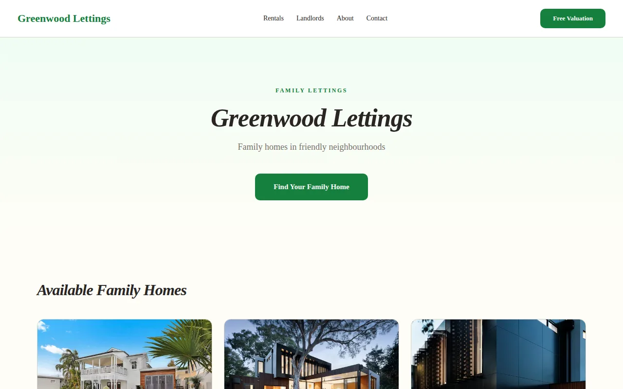 Family Homes theme preview