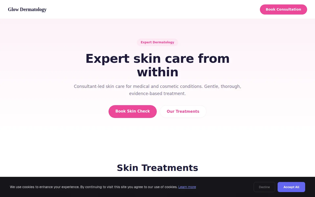 Dermatology theme preview