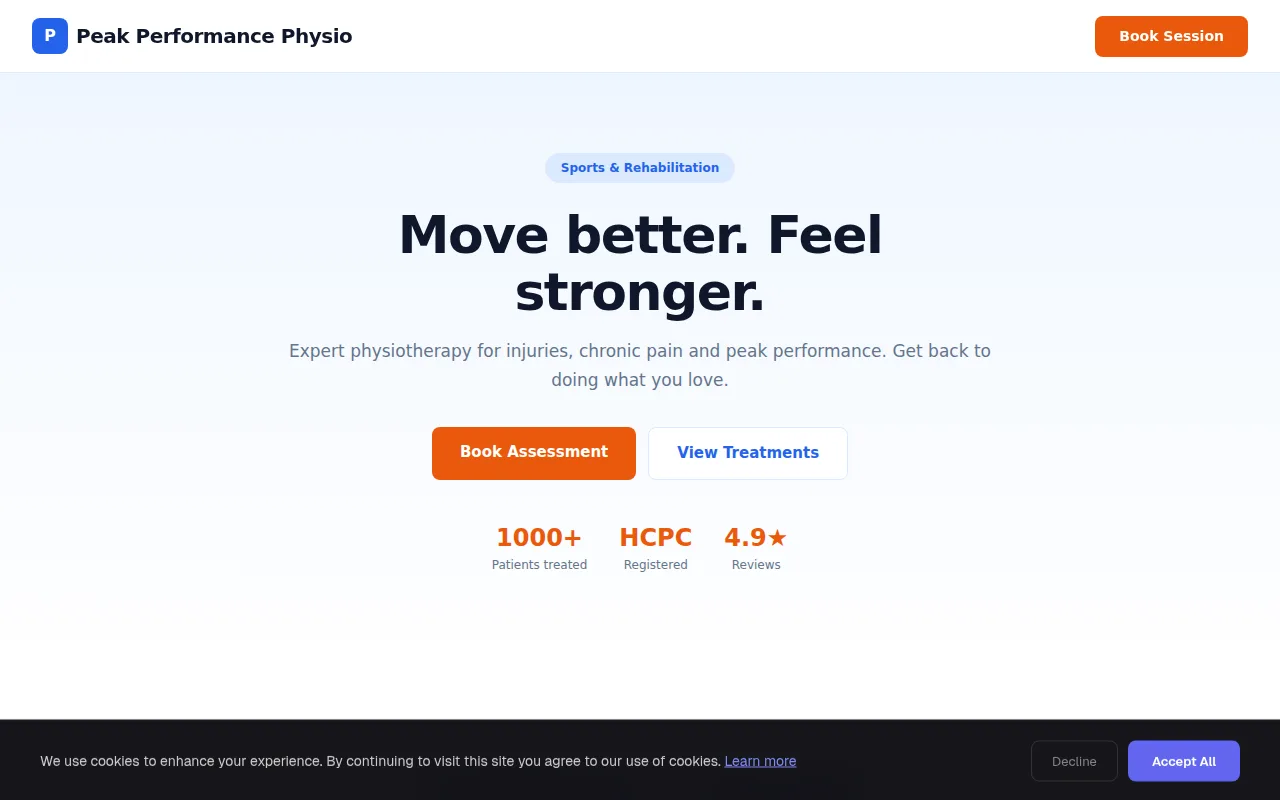 Physio theme preview