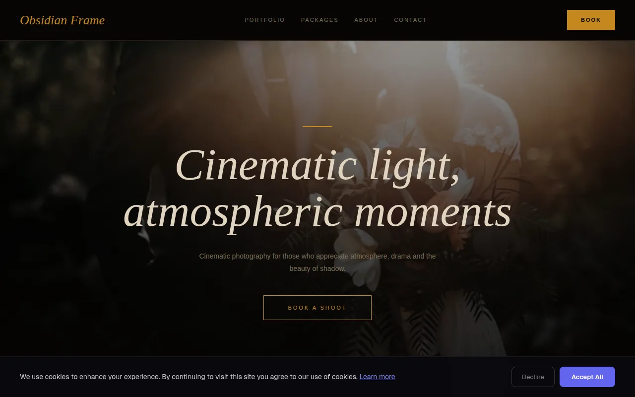 Dark Moody theme preview