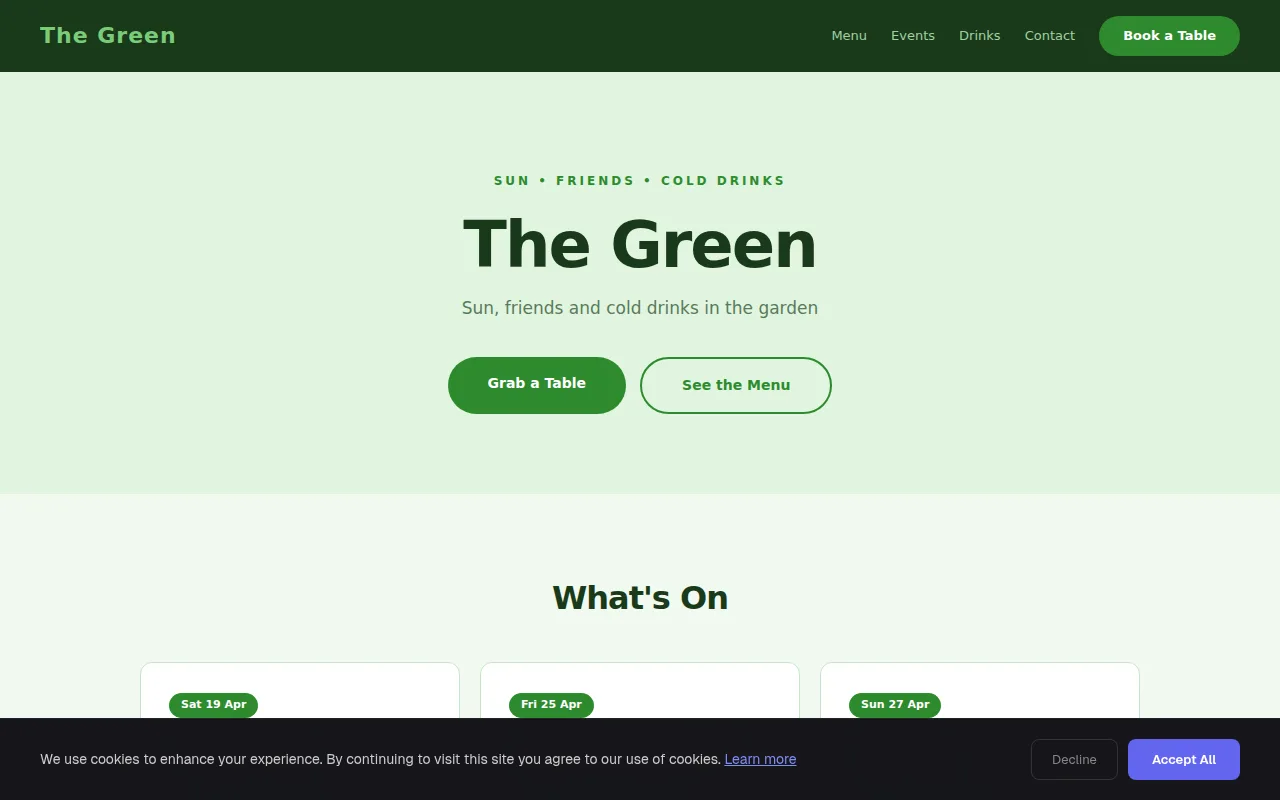 Beer Garden theme preview