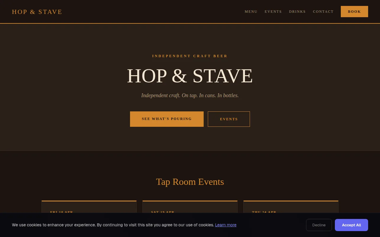 Craft Beer theme preview