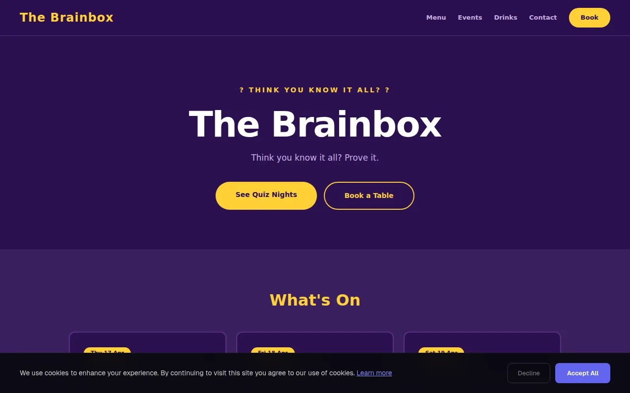 Quiz Night theme preview
