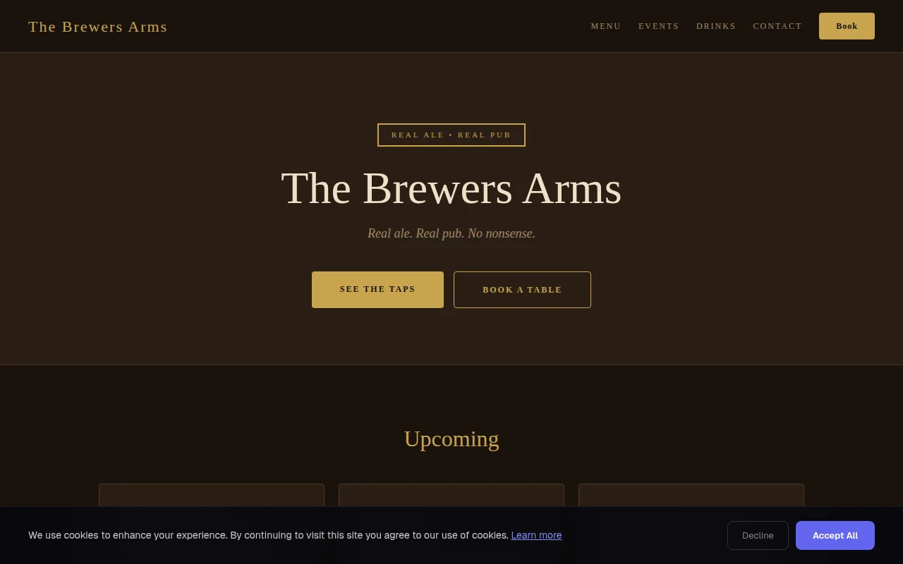 Real Ale theme preview