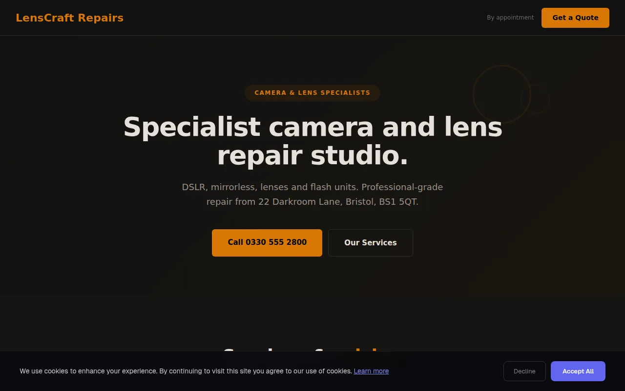 Camera Repair theme preview