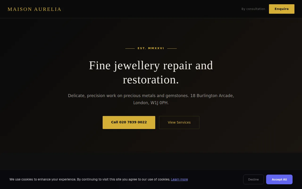 Jewellery Repair theme preview