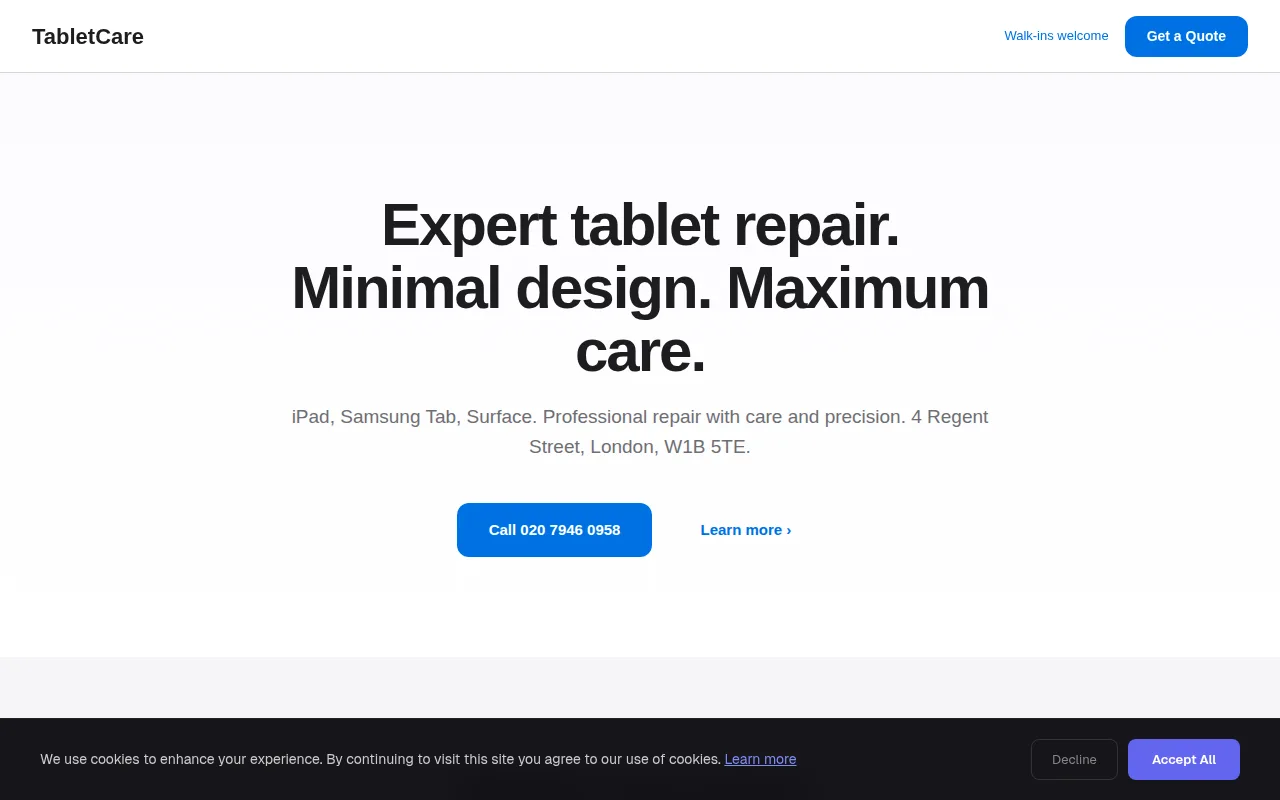 Tablet Repair theme preview