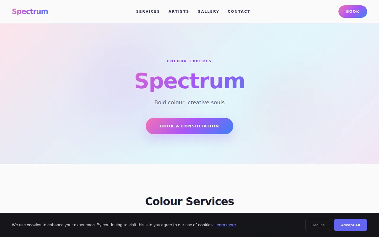 Colour Specialist theme preview