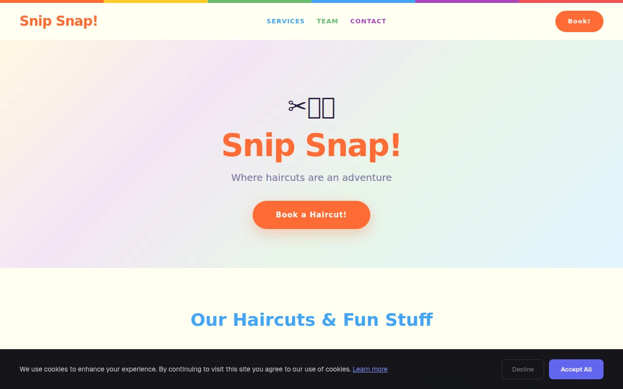 Kids Salon theme preview