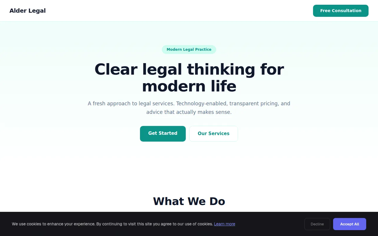 Modern Law theme preview