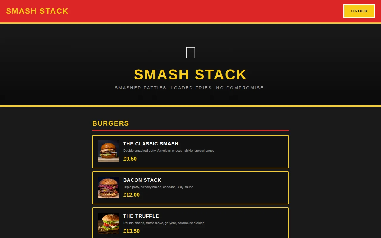 Burger Joint theme preview