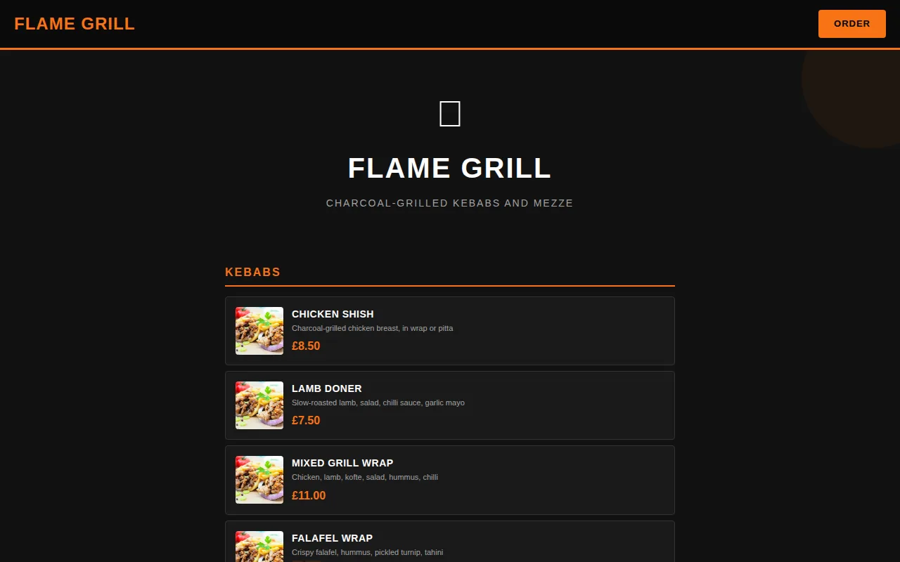 Kebab House theme preview