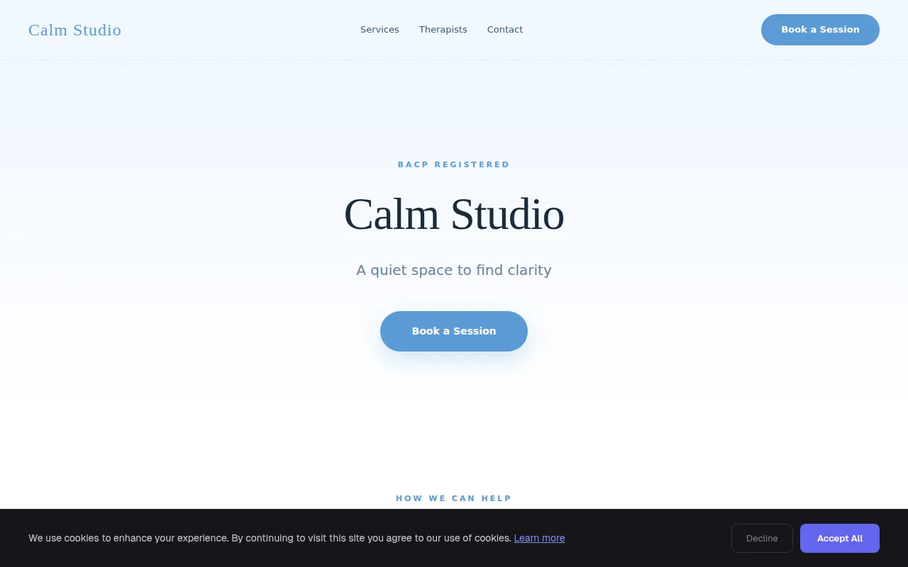 Calm Studio theme preview