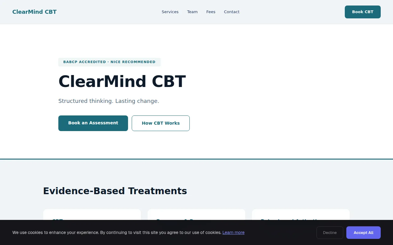 CBT Specialist theme preview