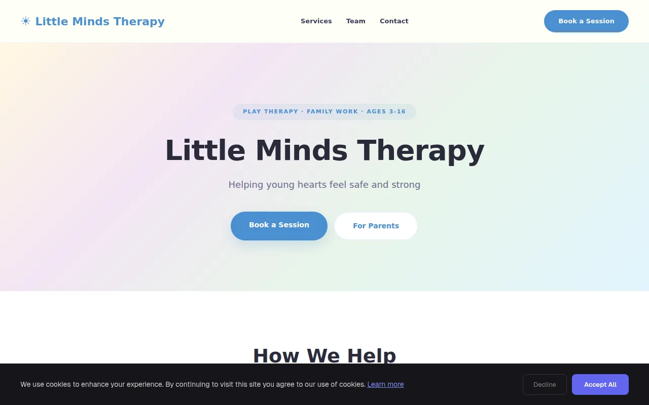 Child Therapist theme preview