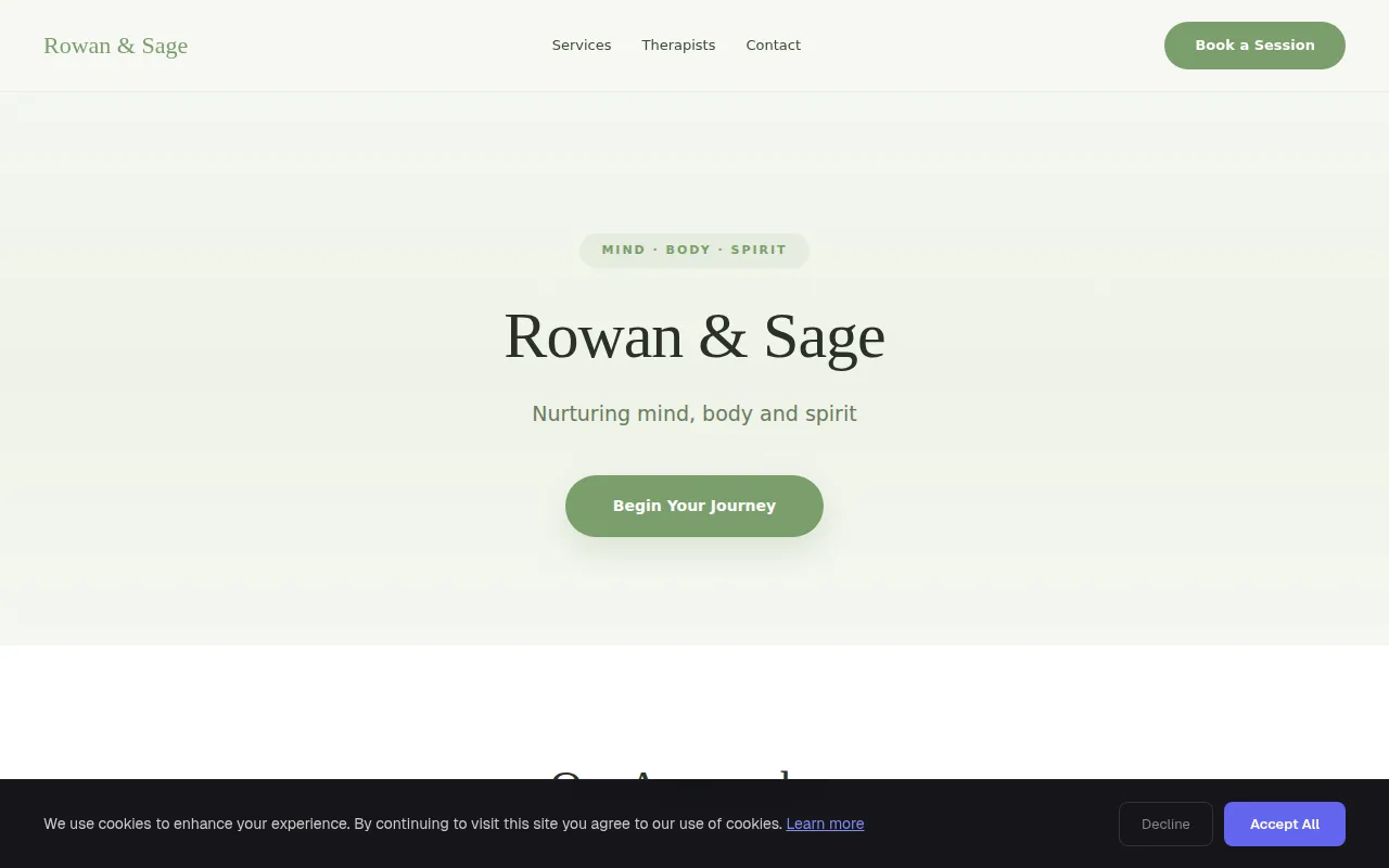 Holistic Therapy theme preview