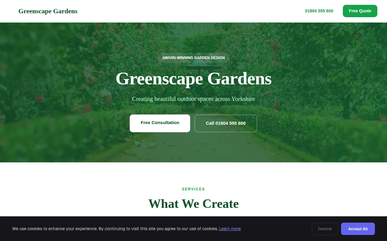 Landscaper theme preview