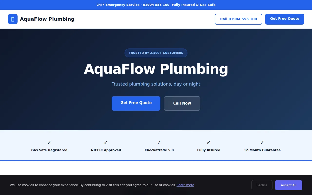 Plumber theme preview