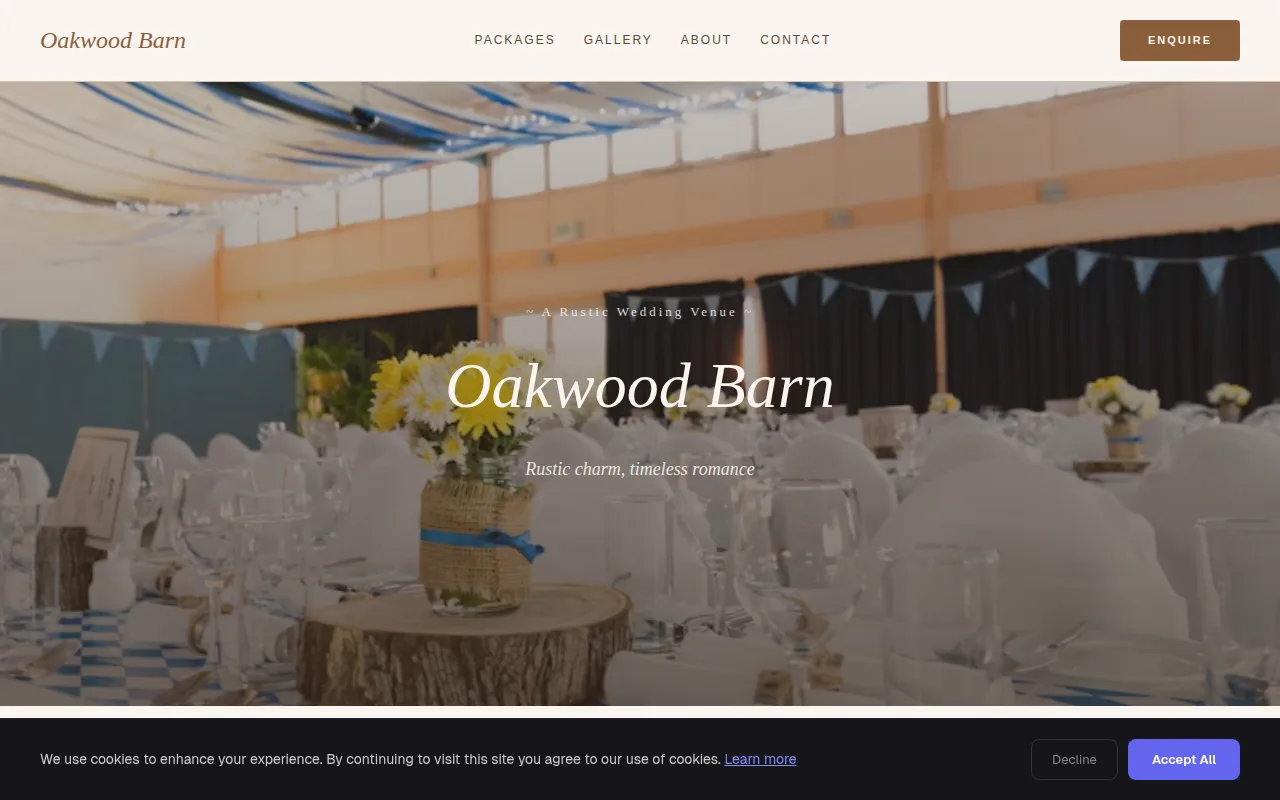 Barn Wedding theme preview