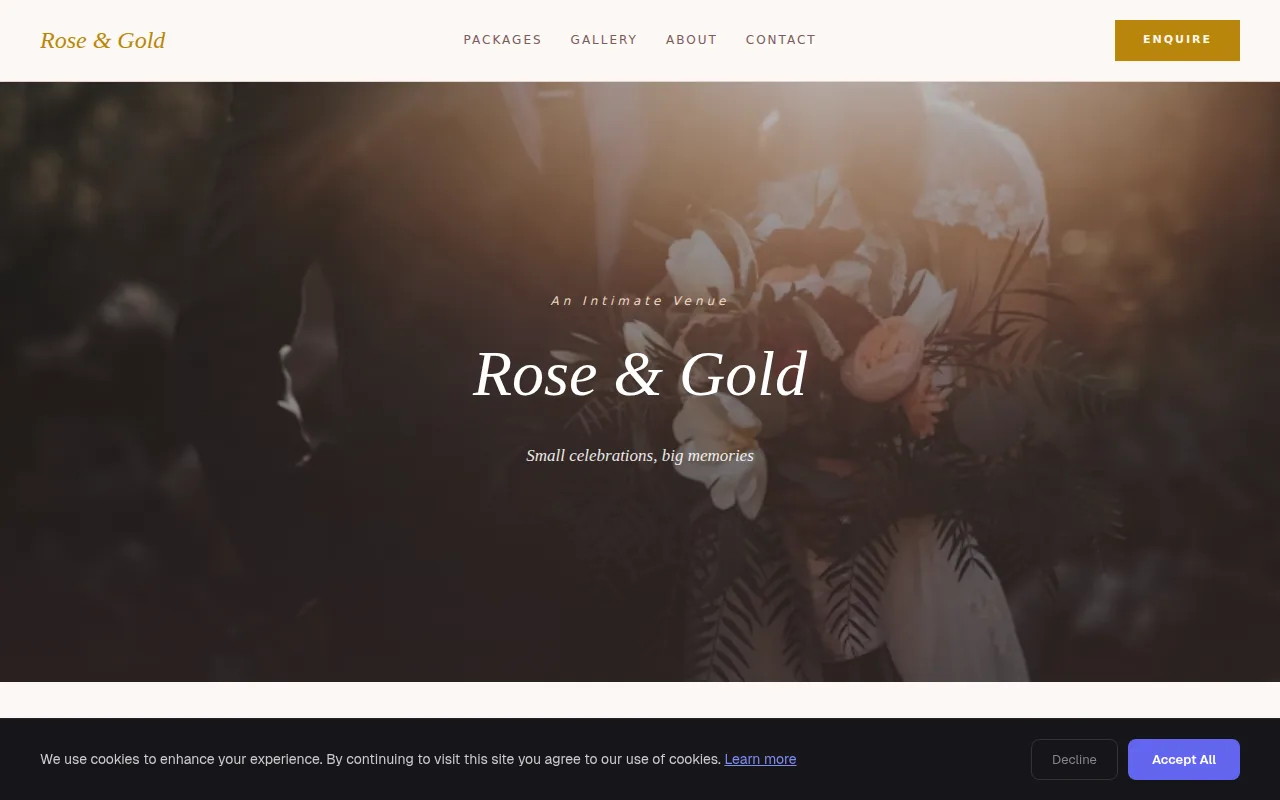 Intimate theme preview