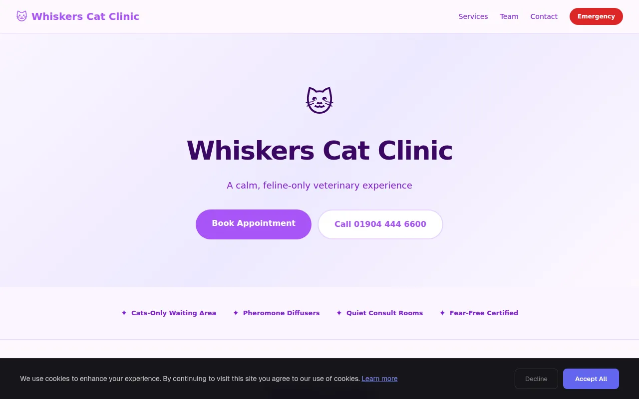 Cat Clinic theme preview