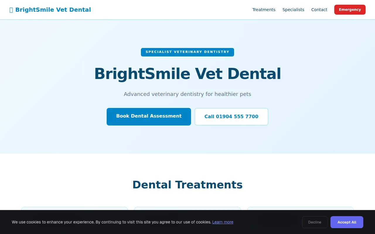 Dental Vet theme preview